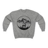 deer graphic on the unisex crewneck sweatshirt - Sport Grey