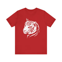 Tiger graphic tee front view – high-quality cotton shirt in Red