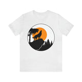 Howling Wolf Tee - Unisex Jersey Short Sleeve T-Shirt in Ash