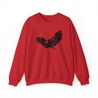 Loose Fit Striking Eagle Sweatshirt for Comfortable Wear in Red