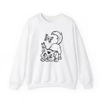 Adorable kitty sweatshirt with cute design in White