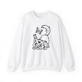 Adorable kitty sweatshirt with cute design in White