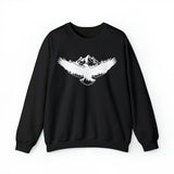 Unisex heavy blend sweatshirt with eagle print in Black