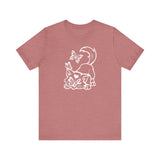 Kitty Tee - Cat Graphic Tee in Heather Mauve