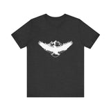 Eagle graphic tee with mountain design in Dark Grey Heather