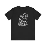 Kitty Tee - Cat Graphic Tee in Black