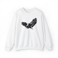 Loose Fit Striking Eagle Sweatshirt for Comfortable Wear in White