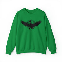 Unisex heavy blend sweatshirt with eagle print in Irsh Green