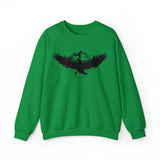 Unisex heavy blend sweatshirt with eagle print in Irsh Green