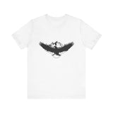 Eagle graphic tee with mountain design in White