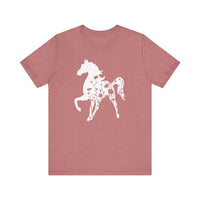 Horse Tee in high-quality cotton with stunning horse graphic in Heather Mauve