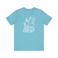 Kitty Tee - Cat Graphic Tee in Turquoise