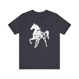 Horse Tee in high-quality cotton with stunning horse graphic in Heather Navy