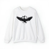 Unisex heavy blend sweatshirt with eagle print in White