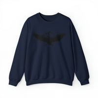 Unisex heavy blend sweatshirt with eagle print in Navy