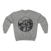 Walking Bear Sweatshirt - Unisex Crewneck Design in Sport Grey