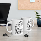 White ceramic Kitty Mug perfect for cat lovers