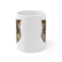 Wolf Mug - White Ceramic with Wolf Design