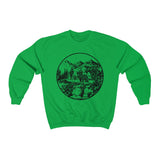 Walking Bear Sweatshirt - Unisex Crewneck Design in Irsh Green