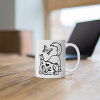 White ceramic Kitty Mug perfect for cat lovers