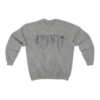 Wildflowers Sweatshirt with Floral Print in Sport Grey