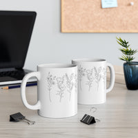 Wild Flowers Mug – White ceramic mug with floral design