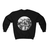 Walking Bear Sweatshirt - Unisex Crewneck Design in Black