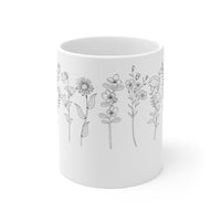 Wild Flowers Mug – White ceramic mug with floral design