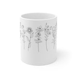 Wild Flowers Mug – White ceramic mug with floral design