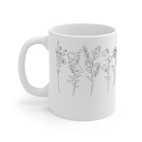 Wild Flowers Mug – White ceramic mug with floral design