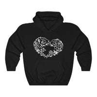 Tigers Heart hoodie with animal print graphic in Black