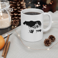 White Ceramic Bear Mug for Coffee – Bear design on a white ceramic coffee mug