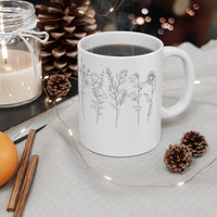 Wild Flowers Mug – White ceramic mug with floral design