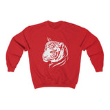 Tiger Sweatshirt front view featuring bold tiger graphic - Red