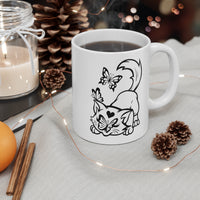 White ceramic Kitty Mug perfect for cat lovers